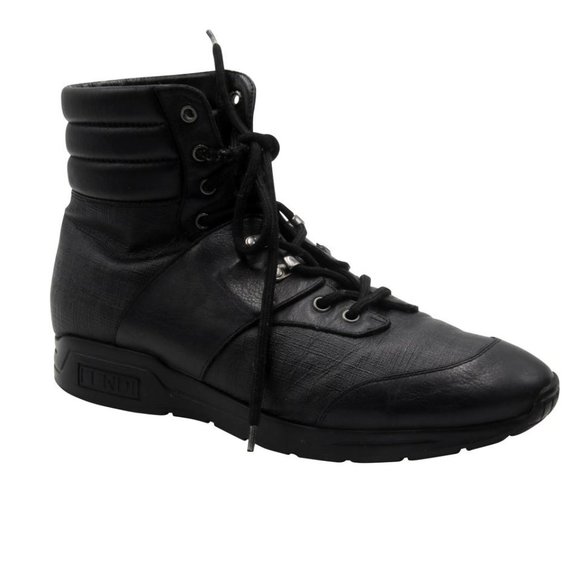 Fendi FF High Top 10 Leather Sneakers Boots FF-0208N-A022 main image 8